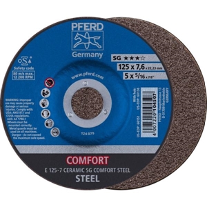 Immagine di PFERD Dischi da sbavo E 125-7 CERAMIC SG COMFORT STEEL