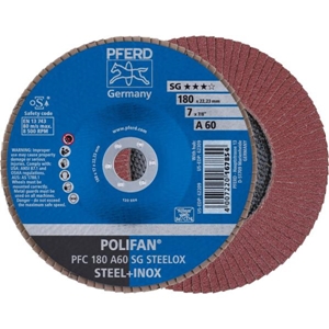 Immagine di PFERD Disco lamellare POLIFAN PFC 180 A 60 SG STEELOX