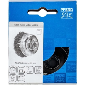 Immagine di PFERD Spazzole a tazza con foro filettato, filo ritorto POS TBG 65/M14 ST 0,50