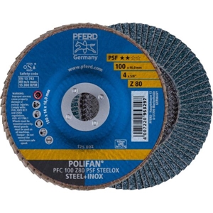 Immagine di PFERD Disco lamellare POLIFAN PFC 100 Z 80 PSF STEELOX/16,0