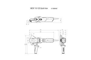 Immagine di WEVF 10-125 Quick Inox Set Smerigliatrice angolare a testa ribassata