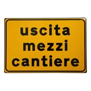 Immagine di CARTELLO STRADALE USCITA MEZZI CANTIERE