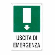 Immagine di CARTELLO ALL USCITA EMERGENZA GIU'