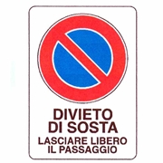 Immagine di CARTELLO PLASTICA DIVIETO DI SOSTA