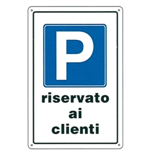 Immagine di CARTELLO PLASTICA PARCHEGGIO CLIENTI