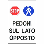 Immagine di CARTELLO PLASTICA PEDONI LATO OPPOSTO