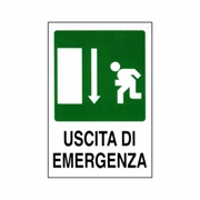 Immagine di CARTELLO ADESIVO USCITA EMERGENZA GIU'