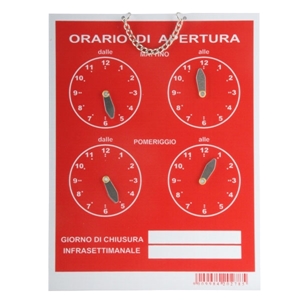 Immagine di CARTELLO ORARIO 4 OROLOGI TEMPOPOL