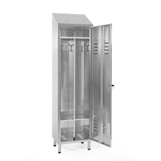 Immagine di Armadio spogliatoio Inox 1 vano con tramezza mm.500x400x1780/1980