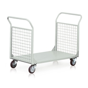 Immagine di Carrello portata kg. 300, con 2 sponde e ruote diam. mm. 140 - mm.1380x660x200/960