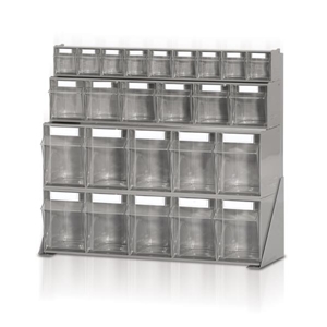 Immagine di Scaffale con 4 cassettiere e 9+6+5+5 cassetti - mm.620x160x500