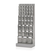 Immagine di Scaffale con 9 cassettiere e 9+6+6+6+5+5+4+4+3 cassetti - mm.600x325x1500