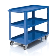 Immagine di Carrello portata kg. 150, ruote diam. mm. 80 e 3 vasche - mm.910x450x810